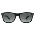 Rectangle Matt Black Smoke Grey Gradient Polarized Sunglasses
