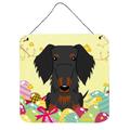 Caroline's Treasures Easter Eggs Wire Haired Dachshund Black Tan Wall or Door Hanging Prints Multicolored 6x6