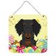 Caroline's Treasures Easter Eggs Wire Haired Dachshund Black Tan Wall or Door Hanging Prints Multicolored 6x6