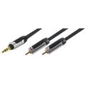 Profigold Proa3402 3.5mm Stereo Jack To 2X Phono Lead, 2M