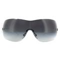 Shield Silver Grey Gradient Sunglasses