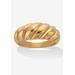 Women's Shrimp Style Gold Ion-Plated Stainless Steel Ring by PalmBeach Jewelry in Gold (Size 9)