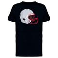 Teeblox American Football Helmet Flat Tee Men's -Image by Shutterstock White 2XL