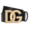 Dolce & Gabbana Lux Leather Crossover DG Logo Buckle Belt Multicolor