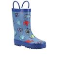 Cotswold Children's Robot Wellington Boots - Blue , Blue, Size 7 Younger