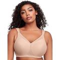 Glamorise Magiclift Non Wire Seamless Support Tshirt Bra - Café Beige, Cafe, Size 36C, Women