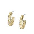 Fossil Womens Hoop Earrings, Gold, Women