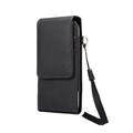 DFV mobile Leather Holster Case Belt Clip Rotary 360 with Card Holder and Magnetic Closure for Prestigio MultiPhone 7505 DUO Black