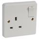 Crabtree 4304 1G Sp Switched Socket Twin Earth