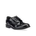 Start-rite Girls Brogue Pri Patent Leather Lace Up School Shoes - Black Patent, Black Patent, Size 3.5 Older