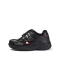 Kickers Infant Reasan Strap School Shoes - Black, Black, Size 8 Younger