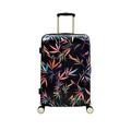 Sara Miller Medium Black Bamboo 4 Wheel Trolley Suitcase