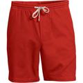 Deck Shorts, Men, size: 36-38, regular, Red, Cotton/Spandex, by Lands' End