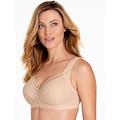 Miss Mary of Sweden Diamond Non Wired Cotton Bra With Comfort Straps, Beige, Size 36C, Women