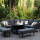 Maze Rattan Ambition Square Corner Dining Set with Rising Table and Free Winter Cover -