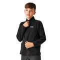 Boys, Regatta Childrens King Ii Zip Front Fleece - Black, Black, Size 5-6 Years