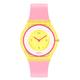 Swatch Supriya Lele India Rose 01 Quartz Multi Tonal Dial Pink Silicone Strap Unisex Watch SS08Z101