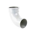 Brett Martin Plastic Push Fit Single Socket Soil Pipe Bend 92.5 Degree 110mm - White uPVC BS420W