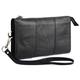 DFV mobile Genuine Leather Case Handbag for Elson Cynus T2 Mobistel Cynus T2 Black