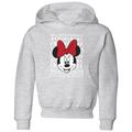Disney Minnie Face Kids' Christmas Hoodie - Grey - 9-10 Years