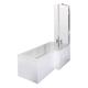 Nuie 1700mm White Right Handed Bath, Screen & Front Panel Acrylic SBATH06