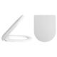 Nuie White Luxury D Shape Soft Close Toilet Seat With Quick Release & Top Fix Plastic NTS007