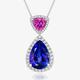Tivon 18ct White Gold Tanzanite Pink Sapphire & Diamond Fancy Necklace PW-0911-TZPS