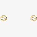Gucci 18ct Yellow Gold Interlocking Stud Earrings YBD66211100100U