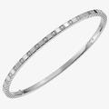 Chopard Ladies Ice Cube 18ct White Gold Half Set 0.33ct Diamond Cube Bangle 857702-1009 SML