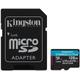 Kingston Canvas Go! Plus 128GB microSD Memory Card with Adapter