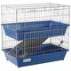 PawHut Small Animal Cage, Metal 2-Tier, Spacious, Secure, Easy Clean, Blue