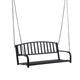 Outsunny Garden Swing Chair Patio Metal 2 Seater Swing Bench Porch Balcony Bench Loveseat Minimalist Style - Black