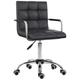 Vinsetto Mid Back PU Leather Home Office Desk Chair Swivel Computer Chair with Arm, Wheels, Adjustable Height, Black