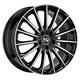 MSW 30 Alloy Wheels In Gloss Black Full Polished Set Of 4 - 18x8 Inch ET30 5x110 PCD, Black/silver