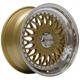 Lenso BSX Alloy Wheels in Gold/Mirror Lip Set of 4 - 17x7.5 Inch ET35 4x100 PCD 73.1mm Centre Bore Gold/Mirror Lip, Gold