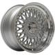 Lenso BSX Alloy Wheels in Silver/Mirror Lip Set of 4 - 15x7 Inch ET35 5x112 PCD 73.1mm Centre Bore Silver/Mirror Lip, Silver