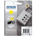 Epson Padlock Singlepack Yellow 35XL DURABrite Ultra Ink. Cartridge capacity: High (XL) Yield Colour ink type: Pigment-based ink Colour ink page yield: 1900 pages Colour ink volume: 20.3 ml Quantity per pack: 1 pc(s)