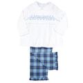 Mini Vanilla Girls Morgan Range Traditional Cotton Pyjamas - Blue & White - Size 9-10Y