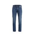 Jack & Jones Mens Chris Original Denim Jeans Loose Fit - Blue Cotton - Size 30W/32L