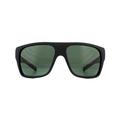 Bolle Square Mens Shiny Black Axis Grey Green Sunglasses - One Size