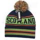 Pukka Scotland Pom Pom Beanie Hat - Blue/Lime/Orange