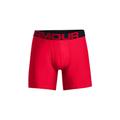 Under Armour Tech 6in Boxerjock 2pk - Red/Black - XL