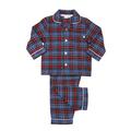 Mini Vanilla Boys Traditional Cotton Blue and Red Check Pyjama Set - Blue & Red - Size 2-3Y