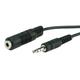 Roline 11.09.4352 Audio Cable, 3.5mm Plug-Skt, 2M, Black