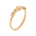 Cascade 18K Yellow Godl & Light Champagne Diamond Ring