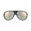 Carrera Aviator Mens Matte Black Gold Grey Bronze Mirrored Sunglasses - One Size