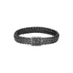 Chain Collection Black Rhodium-Plated Sterling Silver & Black Sapphire Icon Woven Chain Bracelet