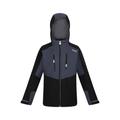 Regatta Childrens Unisex Childrens/Kids Highton III Waterproof Jacket (Black/India Grey) - Multicolour - Size 9-10Y