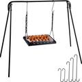 VEVOR Grill Swing, 35" Campfire Cooking Stand, Carbon Steel Campfire Grill, Campfire Grill Stand with Adjustable Legs, BBQ Grill with Hooks & & Accessories & Carrying Case for Cookware & Dutch Oven