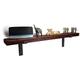 Moderix - Reclaimed Wooden Shelf with Bracket Bent Up 6' 140mm - Colour Teak - Length 210cm